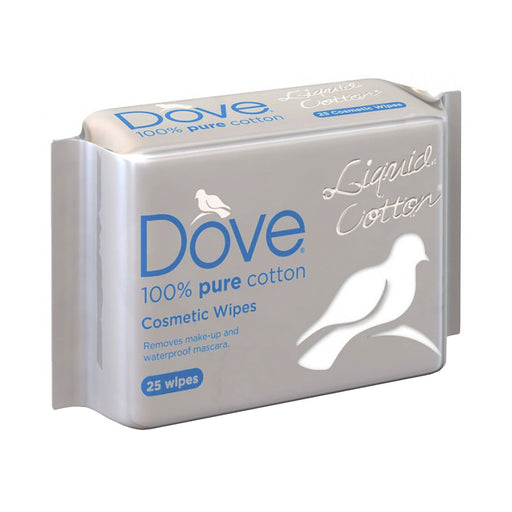 Dove Pure Cotton Liquid Cotton 25 Cosmetic Wipes