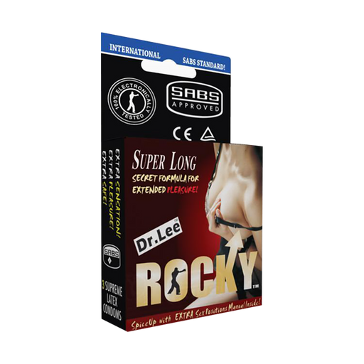 Dr. Lee Rocky Condoms Super Long 3 Condoms