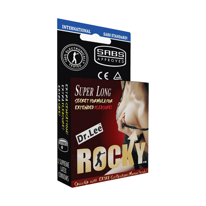 Dr. Lee Rocky Condoms Super Long 3 Condoms