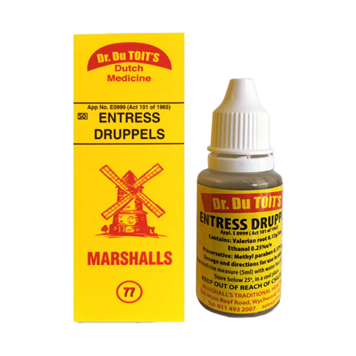 Dr Du Toit Entressdruppels 20ml - Med365