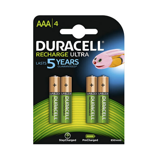 Duracell Recharge Ultra AAA Rechargeable Batteries 4 Pack