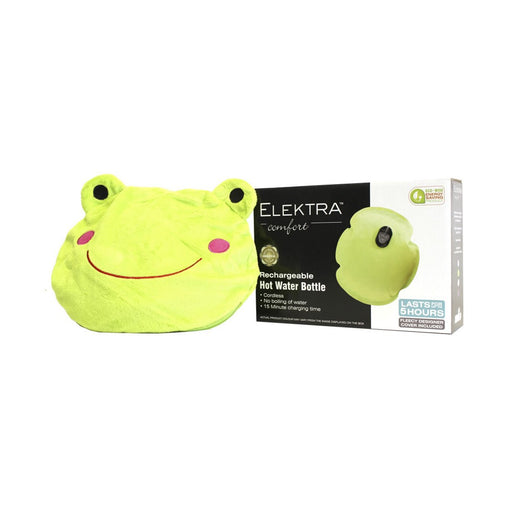 Elektra Electric Hot Water Bottle Green Frog