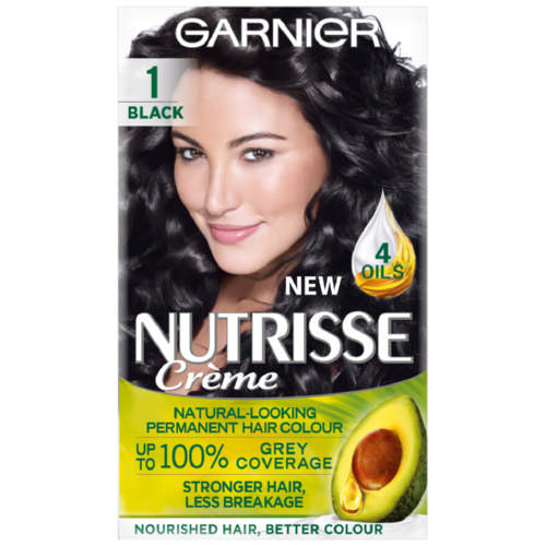 Garnier Nutrisse Creme Hair Colour Liquorice Black 1