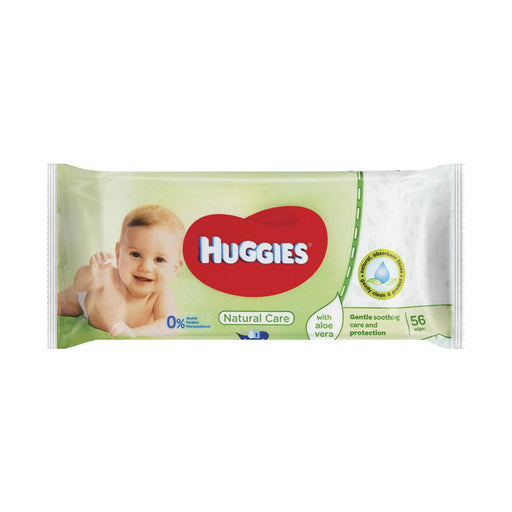Huggies Baby Wipes Natural Care with Aloe Vera 56 Wipes