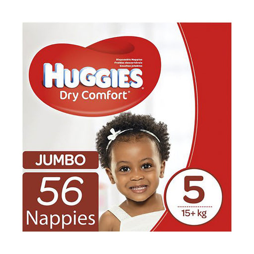 Huggies Dry Comfort Jumbo Size 5 Maxi 56 Nappies