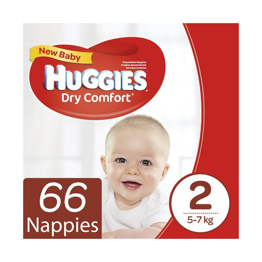 Huggies Dry Comfort Size 2 66 Nappies