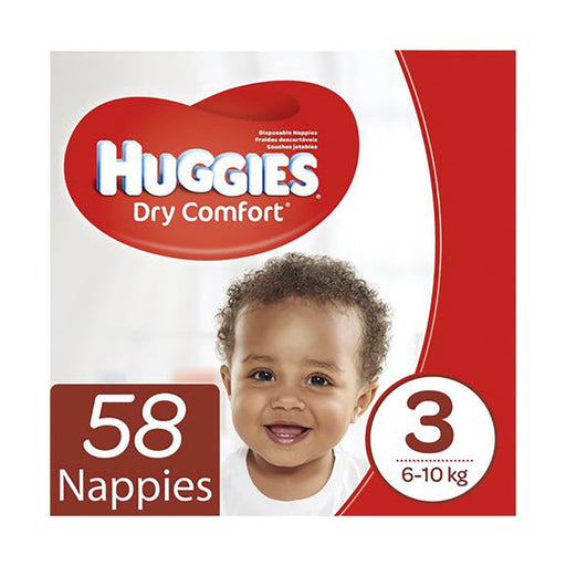 Huggies Dry Comfort Size 3 58 Nappies