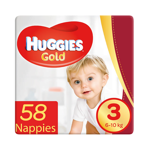 Huggies Gold Size 3 Value Pack 58 Nappies