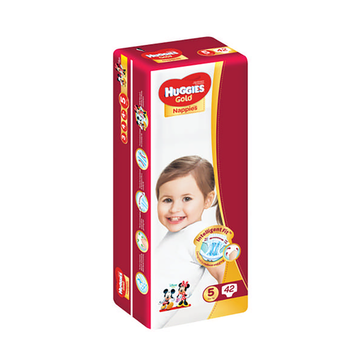Huggies Gold Size 5 Value Pack 42 Nappies