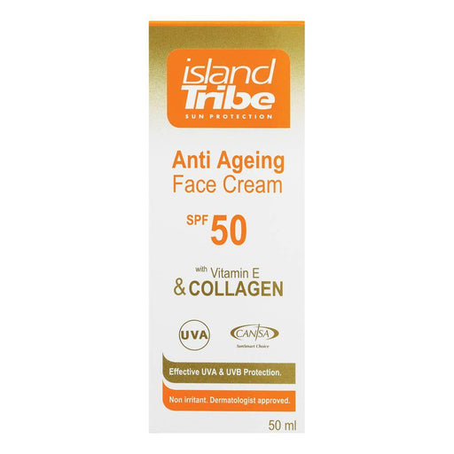Island Tribe SPF50 Anti Ageing Face Cream With Collagen & Vitamin E 50ml