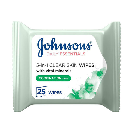 Johnson's Daily Essentials Face Wipes Combination 25 Wipes