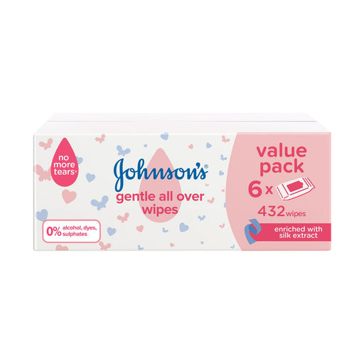 Johnson's Gentle All Over Baby Wipes 432 Wipes