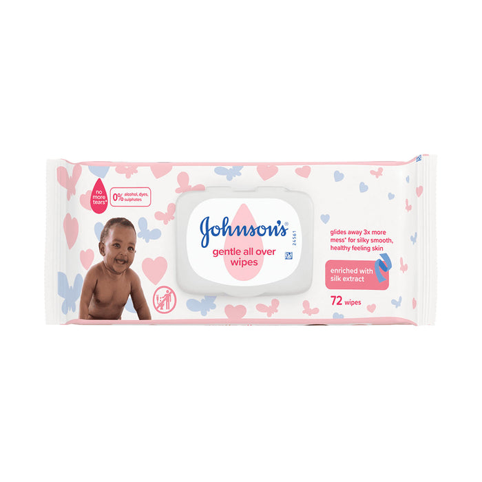 Johnson's Gentle All Over Baby Wipes 72 Wipes