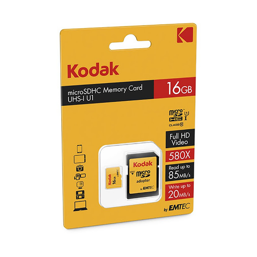 Kodak MicroSDHC Memory Card UHS-I U1 16GB