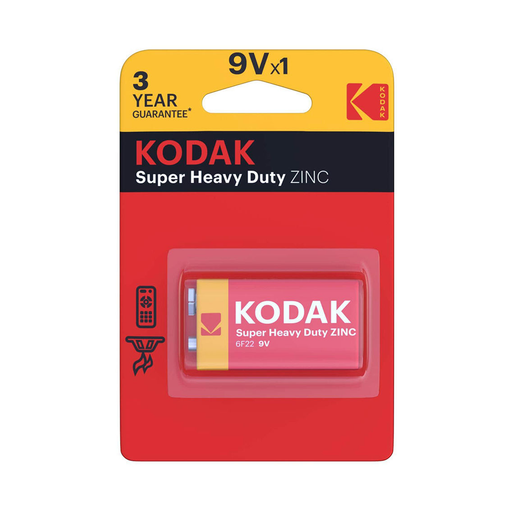 Kodak Super Heavy Duty Zinc 9V 1 Pack