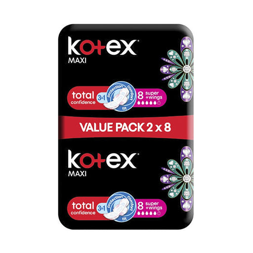 Kotex Designer Maxi Pads Super Plus +Wings 16 Pads