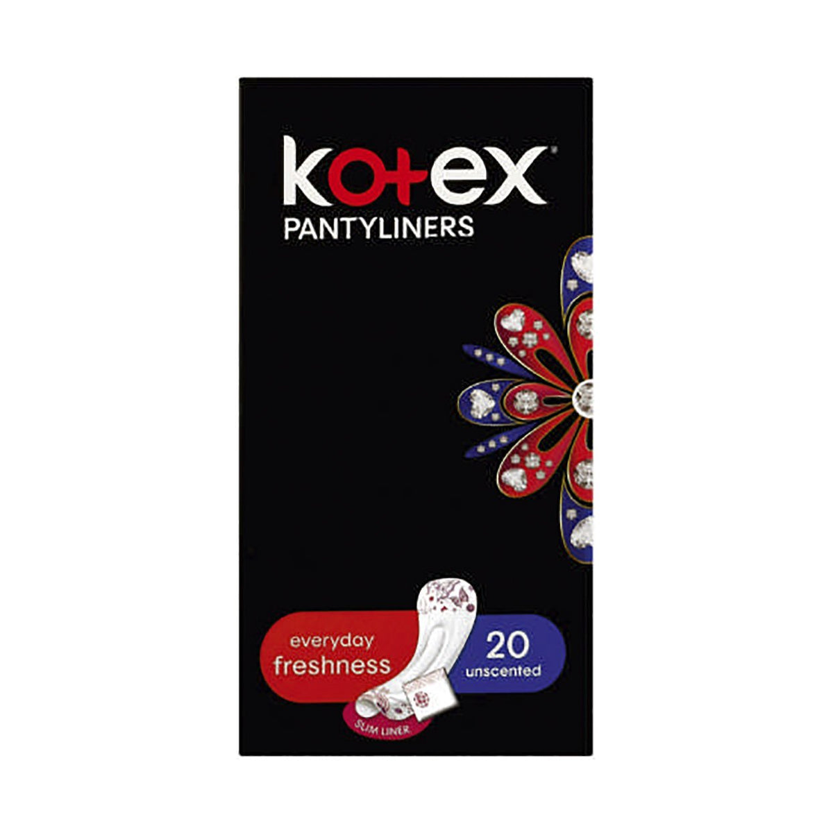 Kotex Pantyliners Unscented 20 Pantyliners Med365