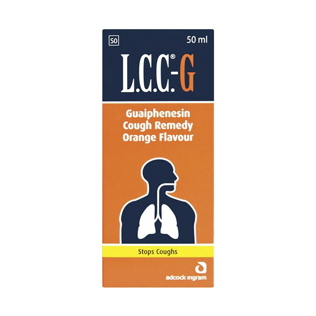 L.C.C-G Cough Remedy Guaiphenesin Orange 50ml - Med365