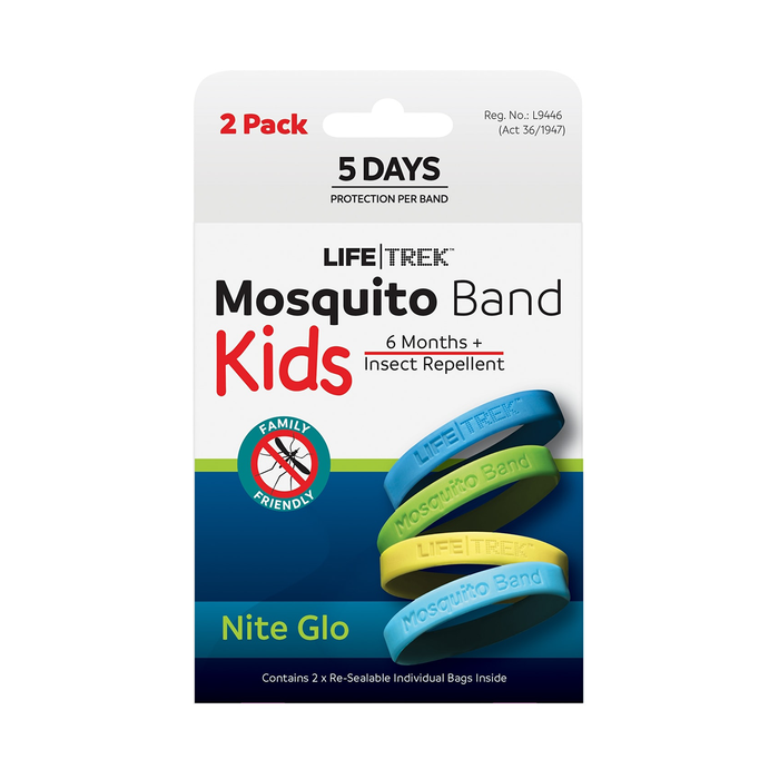 LifeTrek Mosquito Band Kids Nite Glow 2 Pack