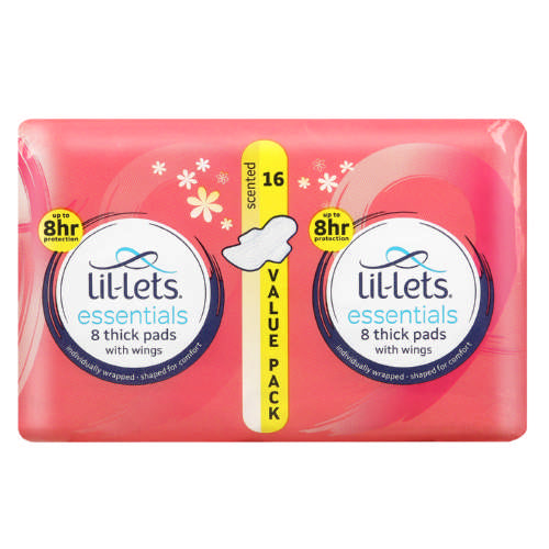 Lil-Lets Essentials Winged Pads Scented 16