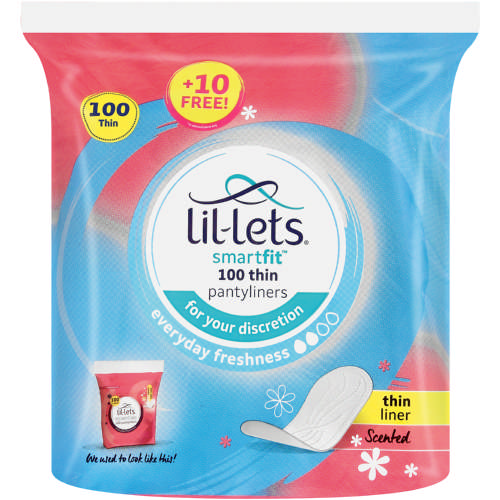 Lil-Lets Pantyliners Scented 100 Pantyliners