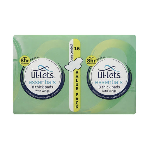Lil-Lets Essentials Winged Pads Unscented 16
