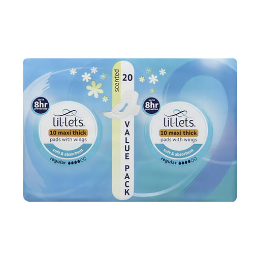 Lil-Lets Maxi Thick Pads Regular Scented 20