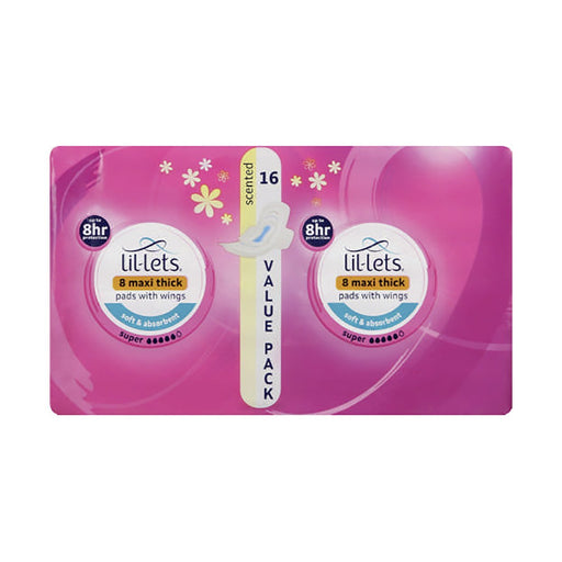 Lil-Lets Maxi Thick Pads Super Scented 16