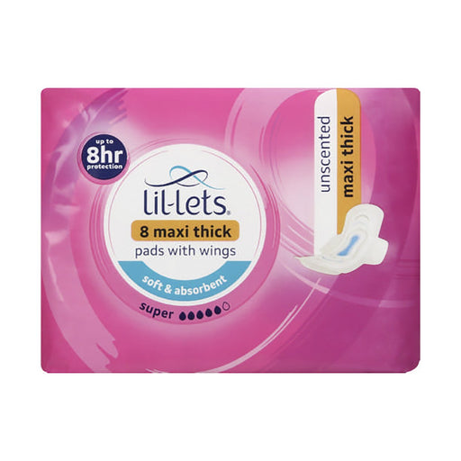 Lil-Lets Maxi Thick Pads Super Unscented 8