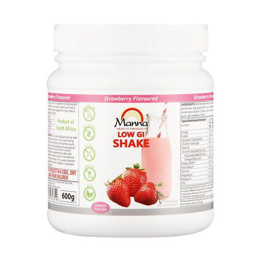Manna Low GI Shake Strawberry 600g