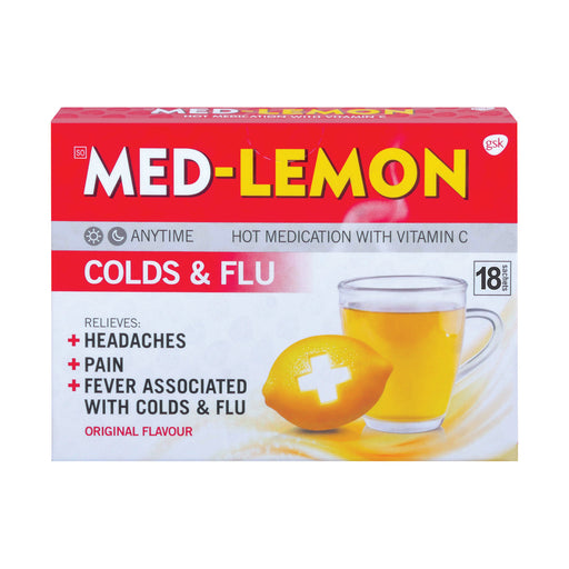 Med-Lemon Hot Medication With Vitamin C 18 Sachets