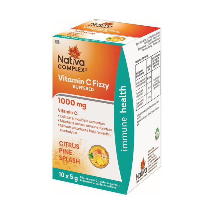 Nativa Vitamin C 1000mg Fizzy Pine Splash 5g x 10 Sachets