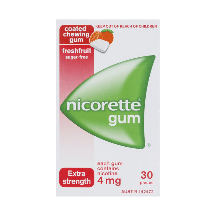 Nicorette Fresh Fruit 2mg Coated Gum 30 Pieces