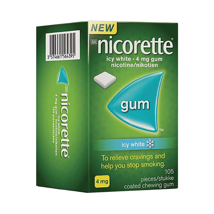 Nicorette Gum Icy White 4mg 105 Pieces
