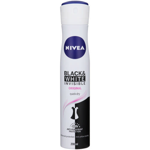 Nivea Anti-Perspirant Deodorant Invisible For Black & White Clear 200ml