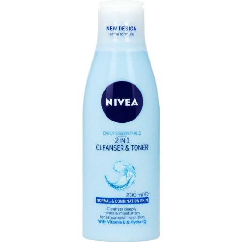 Nivea Daily Essentials 2-In-1 Cleanser And Toner Normal & Combination Skin 200ml