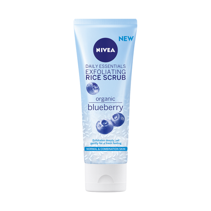 Nivea Daily Essentials Exfoliating Rice Scrub BlueBerry 75ml