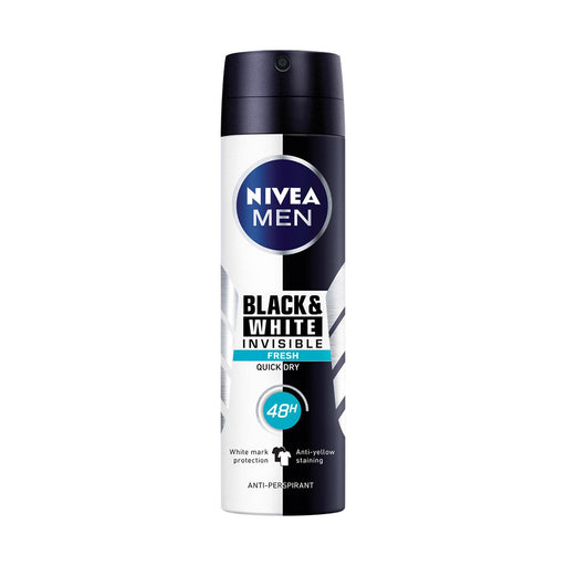 Nivea Men Anti-Perspirant Aerosol Invisible Black & White Fresh 150ml
