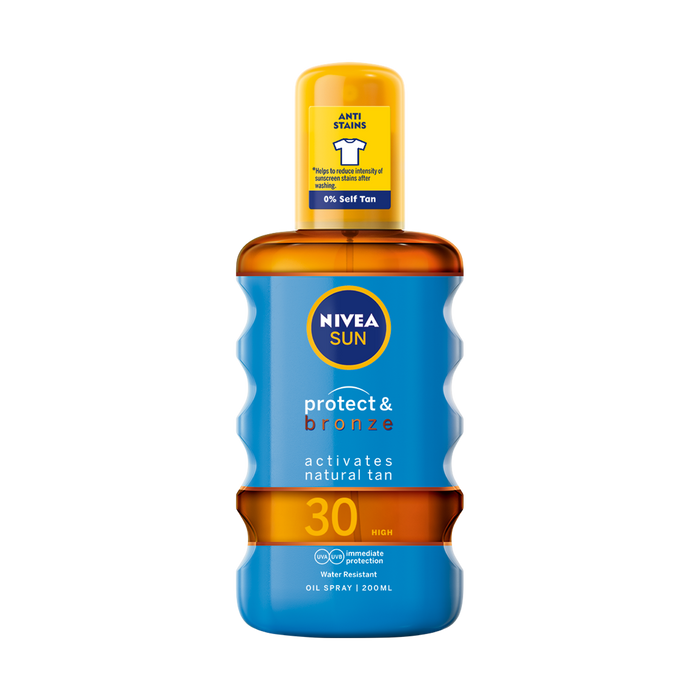 Nivea Sun Protect & Bronze Oil Spray SPF30 Sunscreen 200ml