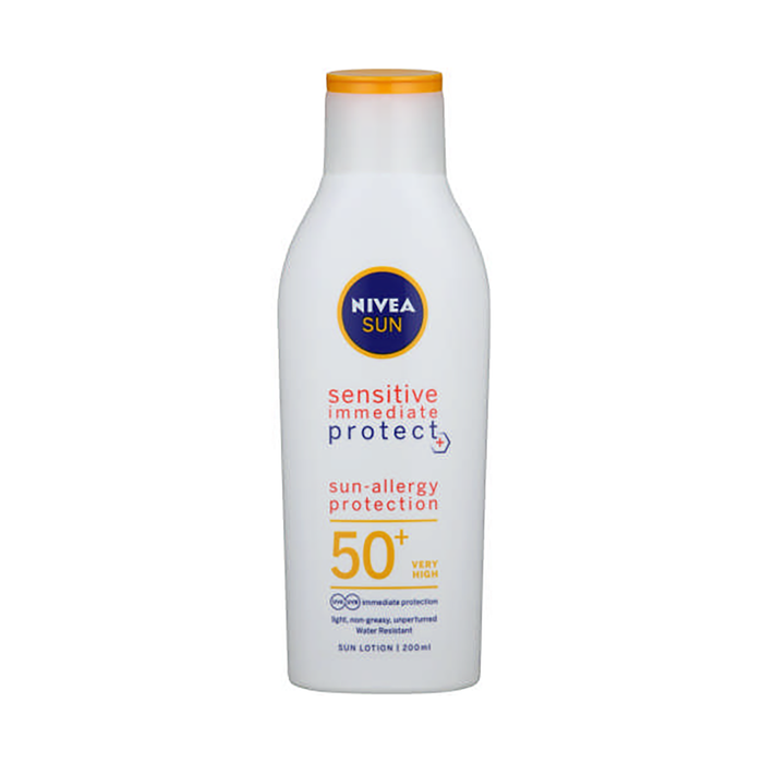 Nivea Sun Sensitive Immediate Protect Adult Lotion SPF50+ Sunscreen 200ml