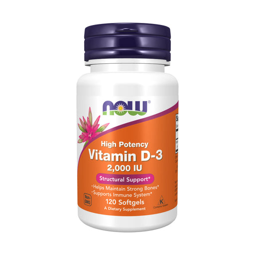 Now Vitamin D-3 2000iu 120 Softgel Capsules