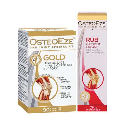 Osteoeze Gold 90 Tablets Banded with Osteoeze Rub 75g