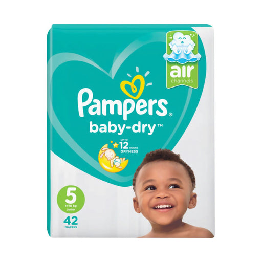 Pampers Active Baby-Dry Junior Size 5 42 Nappies