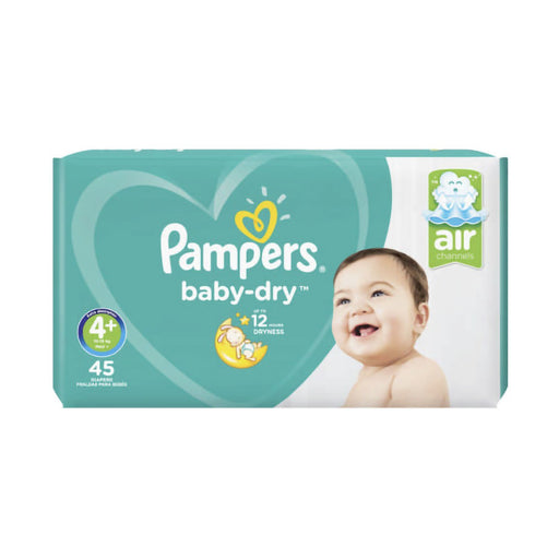 Pampers Active Baby-Dry Maxi+ Size 4+ 45 Nappies