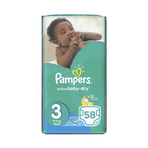 Pampers Active Baby-Dry Size 3 58 Nappies