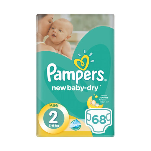 Pampers New Baby-Dry Mini Size 2 68 Nappies