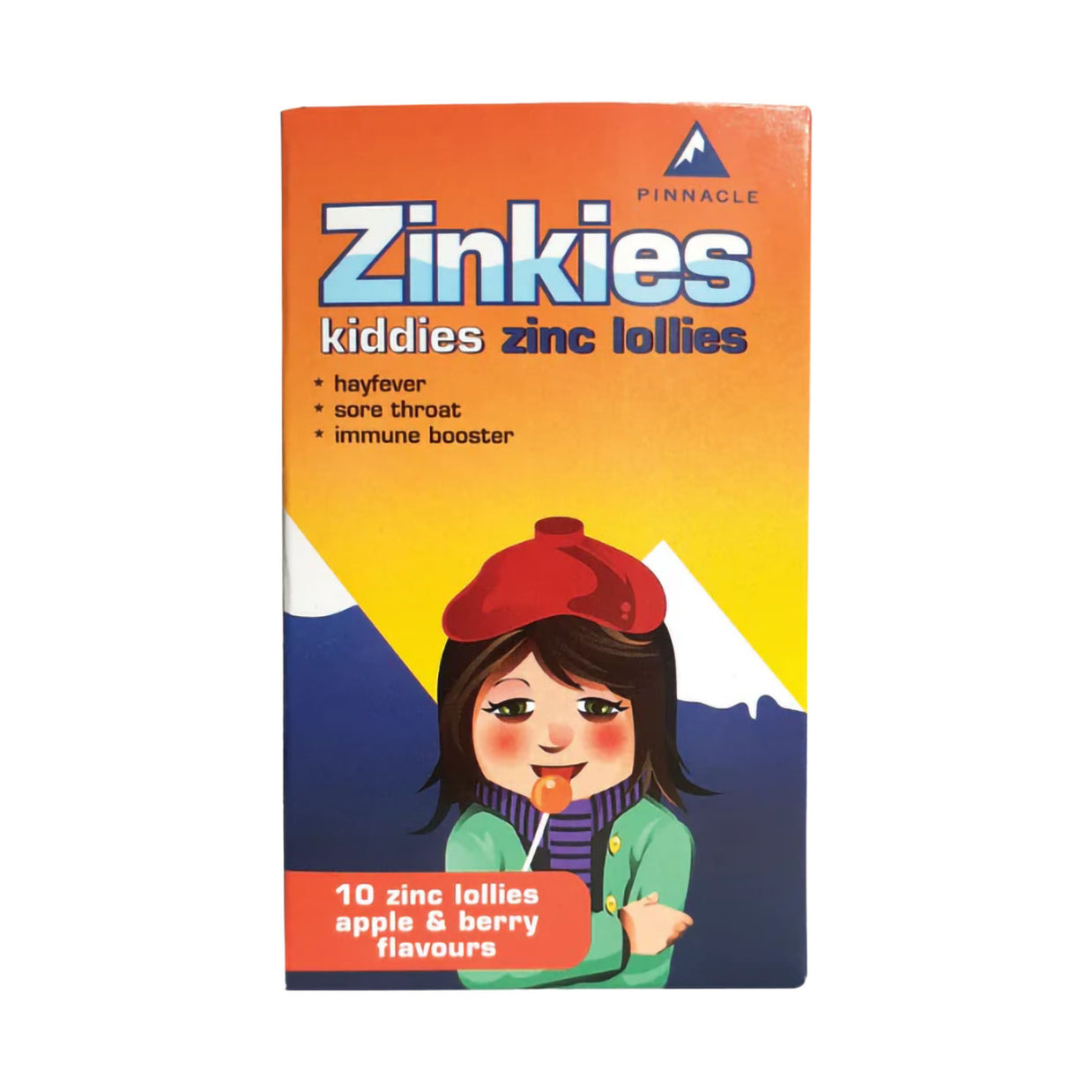 Pinnicale Zinkies Kids Lollies Apple &amp; Berry 10 Lollies - Med365