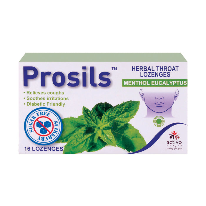 Prosils Throat Lozenges Menthol & Eucalyptus 16 Lozenges