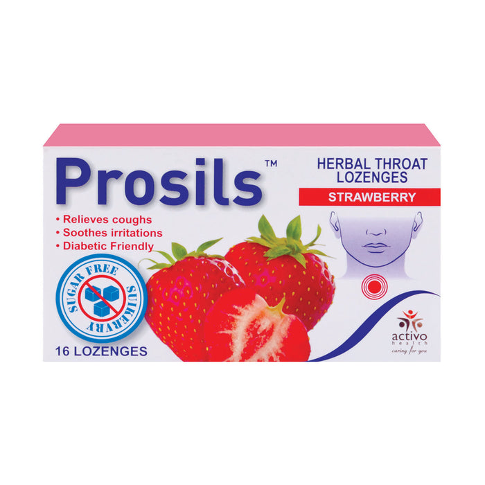 Prosils Throat Lozenges Strawberry 16