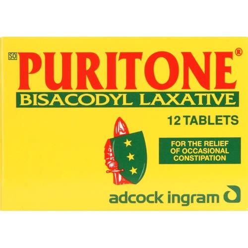 Puritone Bisacodyl Laxative 12 Tablets